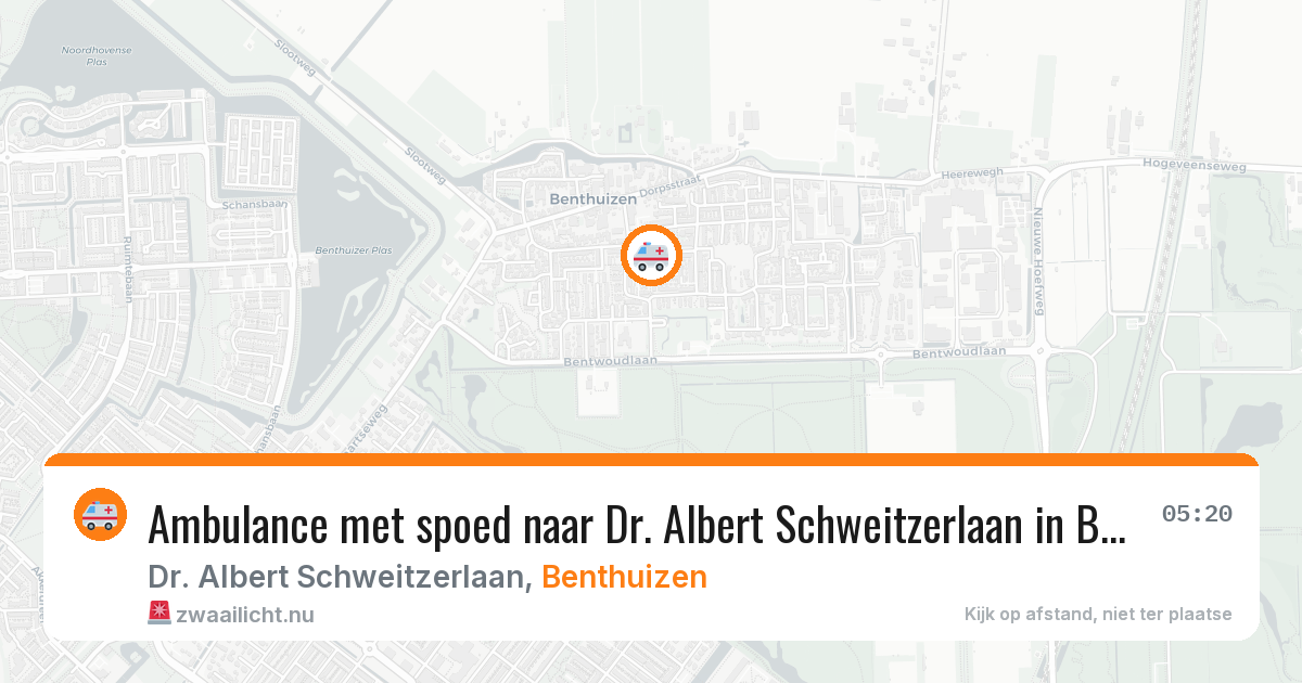 Ambulance met spoed naar Dr. Albert Schweitzerlaan in Benthuizen — 16 jul 2026