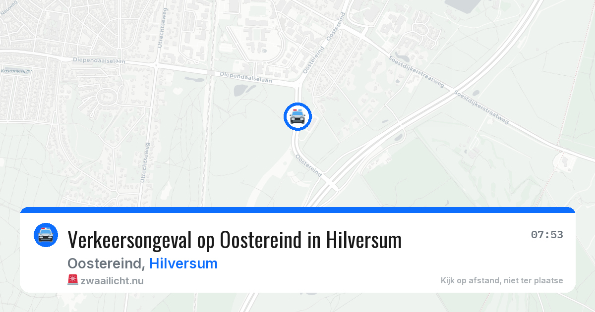 Verkeersongeval op Oostereind in Hilversum — 23 jul 2026