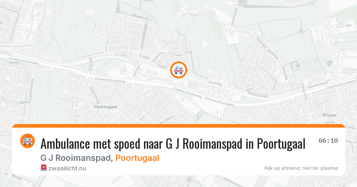 Ambulance met spoed naar G J Rooimanspad in Poortugaal — 26 jul 2026