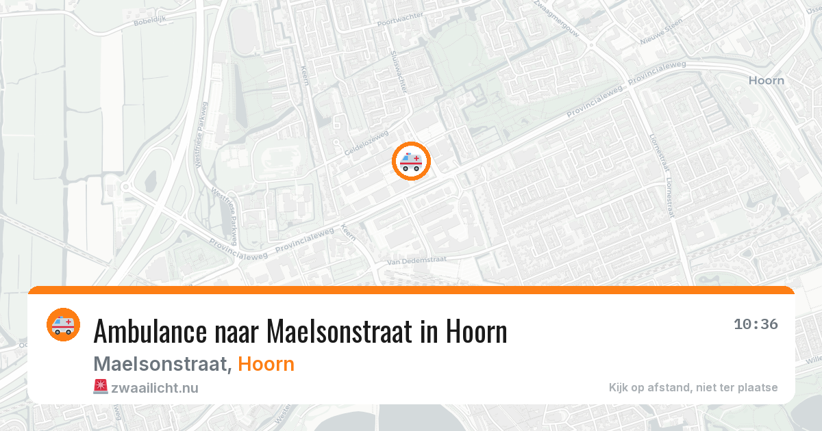 Ambulance naar Maelsonstraat in Hoorn — 16 jul 2026
