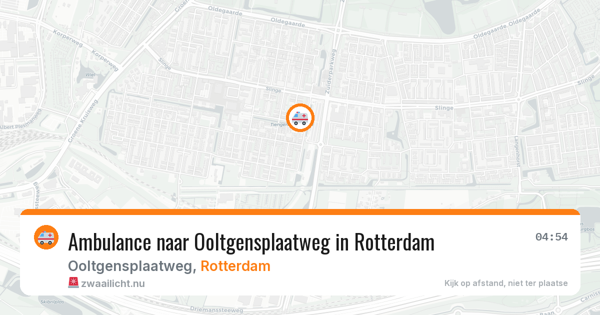 Ambulance naar Ooltgensplaatweg in Rotterdam — 13 jul 2026