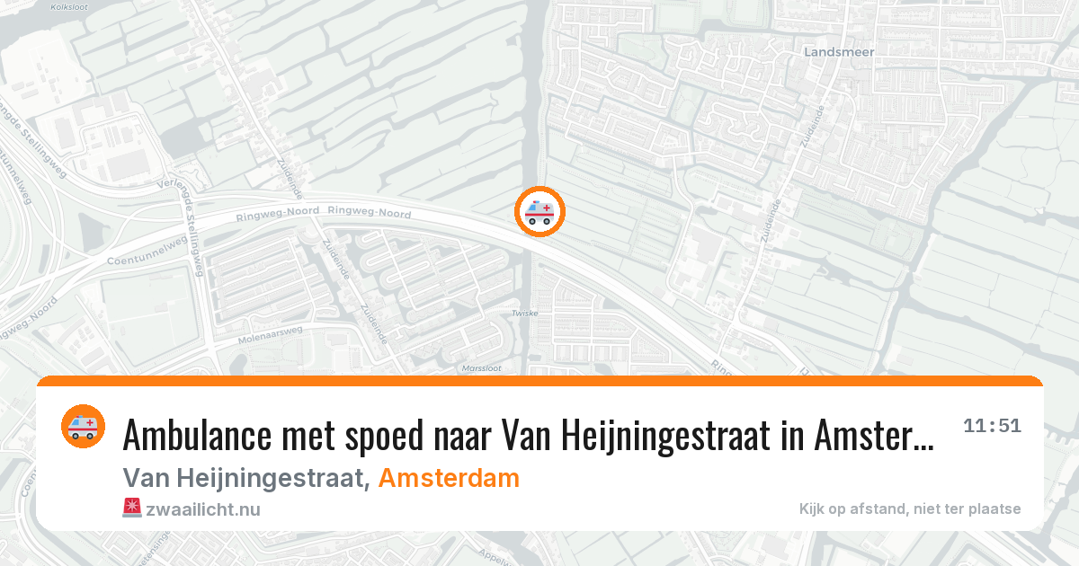 Ambulance met spoed naar Van Heijningestraat in Amsterdam — 25 jul 2026