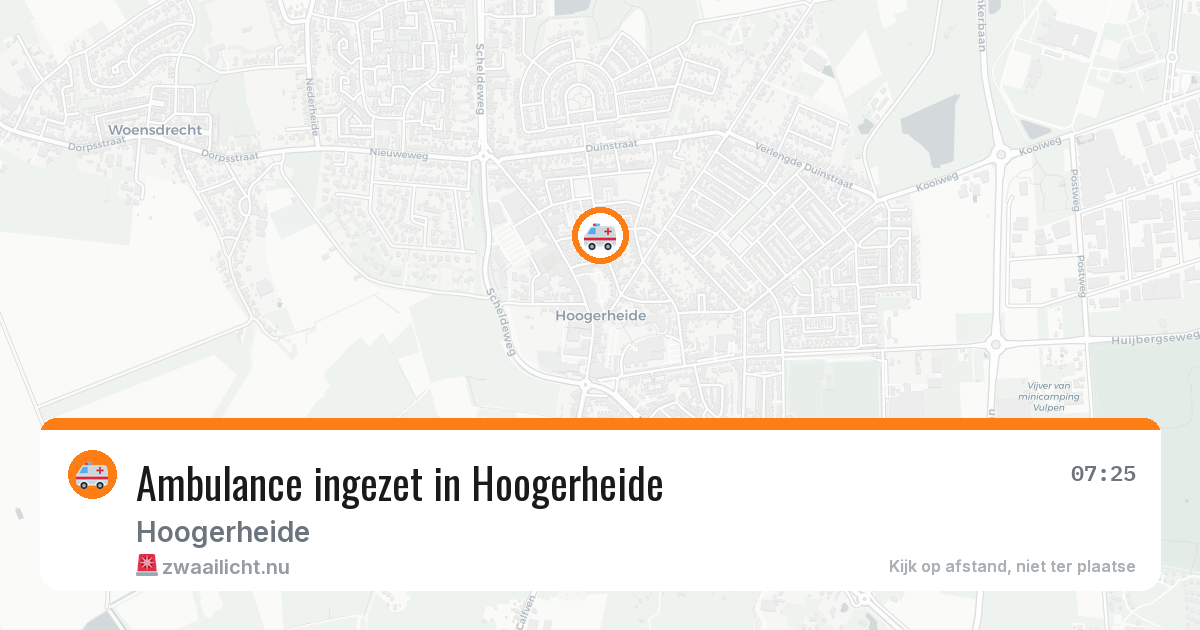 Ambulance ingezet in Hoogerheide — 17 jul 2026