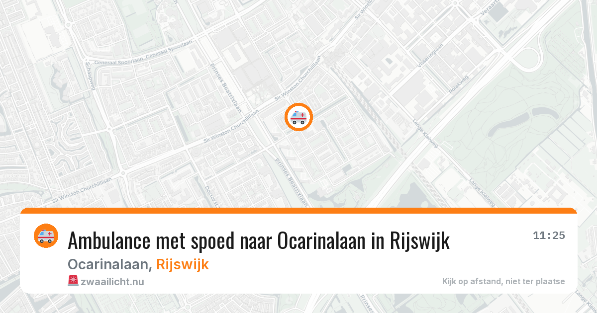 Ambulance met spoed naar Ocarinalaan in Rijswijk — 19 jul 2026