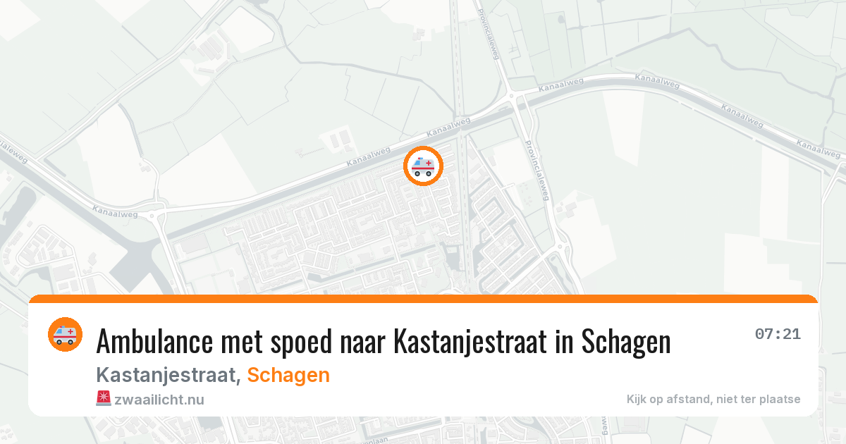 Ambulance met spoed naar Kastanjestraat in Schagen — 25 mrt 2026