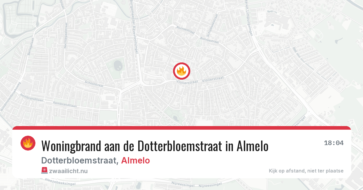 Woningbrand aan de Dotterbloemstraat in Almelo — 31 mei 2026