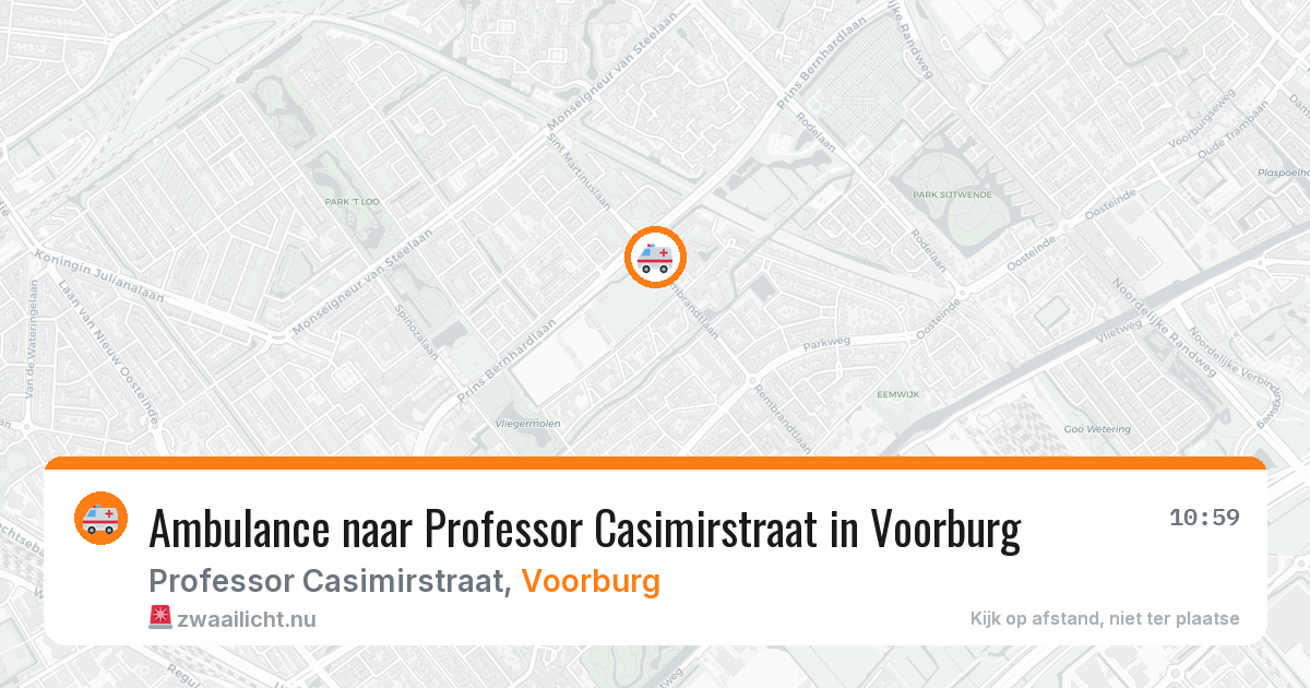 Ambulance naar Professor Casimirstraat in Voorburg — 15 jul 2026