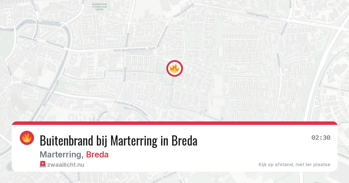 Buitenbrand bij Marterring in Breda — 7 apr 2026