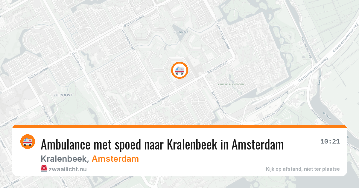 Ambulance met spoed naar Kralenbeek in Amsterdam — 14 mrt 2026