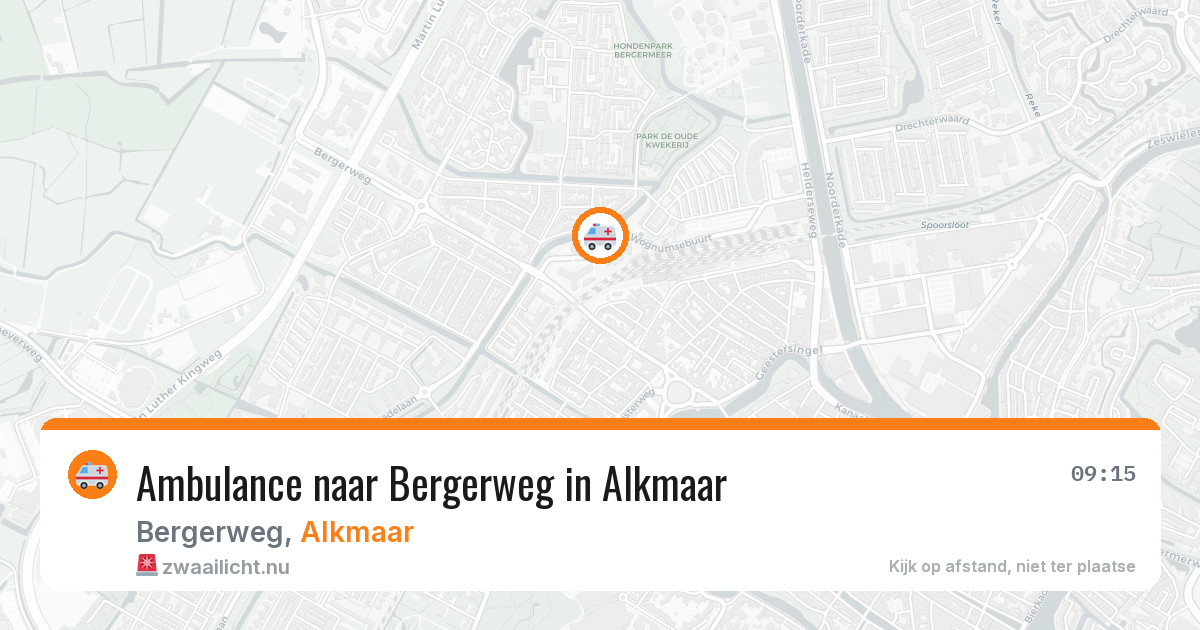 Ambulance naar Bergerweg in Alkmaar — 24 jul 2026