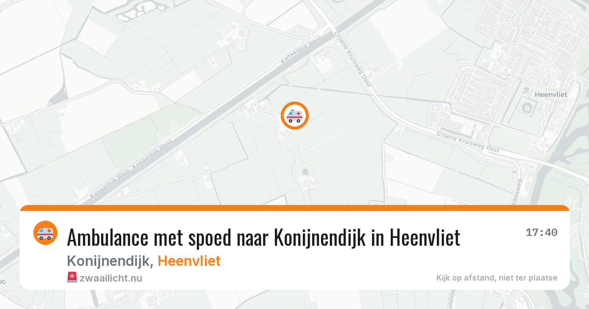 Ambulance met spoed naar Konijnendijk in Heenvliet — 1 apr 2026