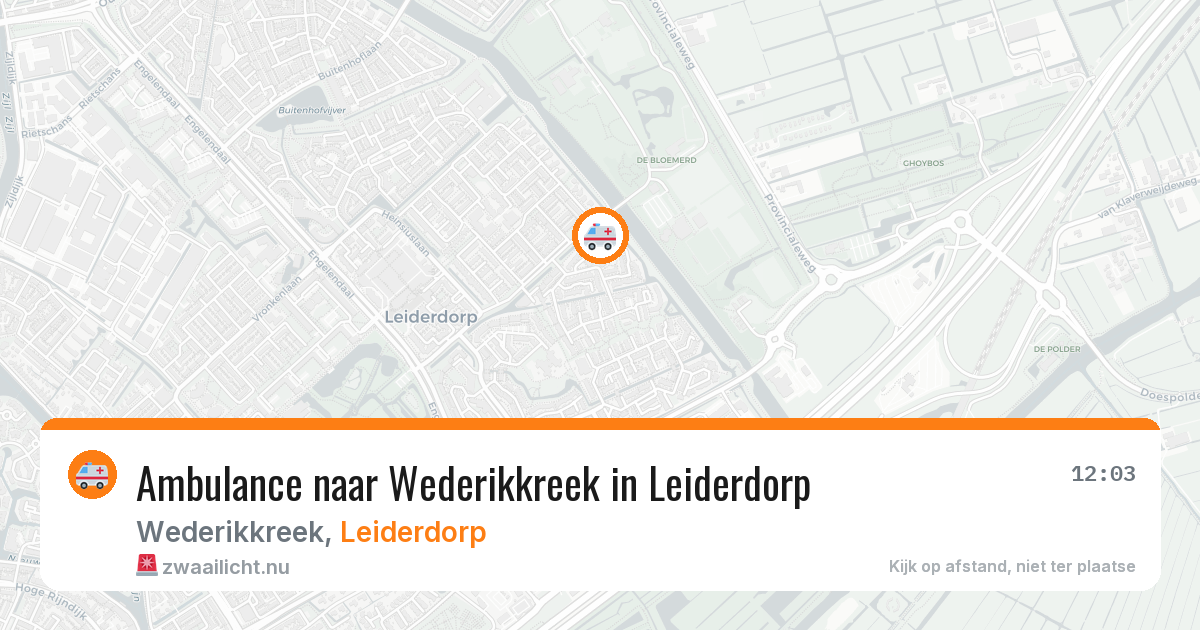 Ambulance naar Wederikkreek in Leiderdorp — 7 apr 2026