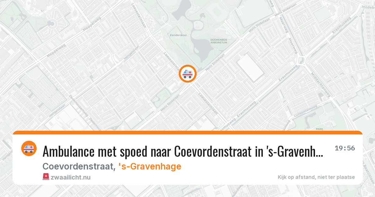 Ambulance met spoed naar Coevordenstraat in 's-Gravenhage — 19 jul 2026