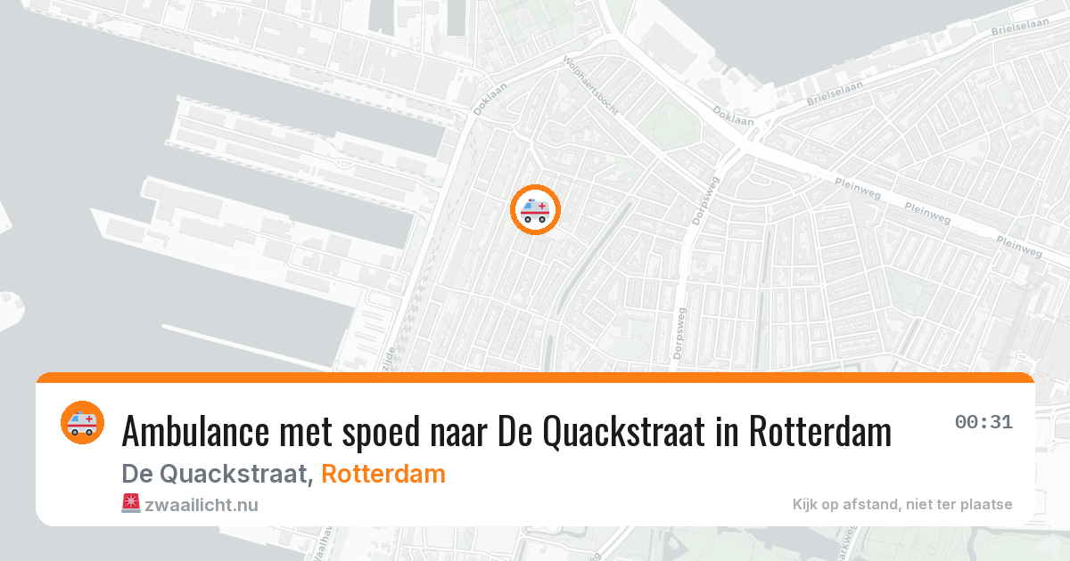Ambulance met spoed naar De Quackstraat in Rotterdam — 22 apr 2026