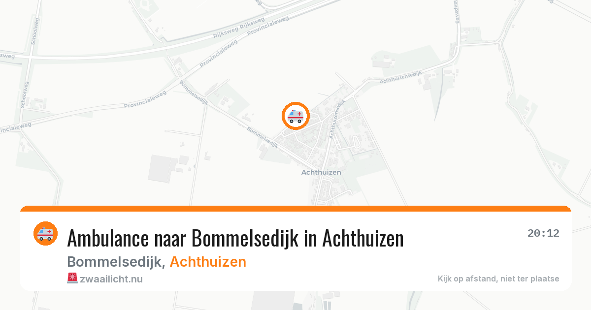 Ambulance naar Bommelsedijk in Achthuizen — 15 mrt 2026