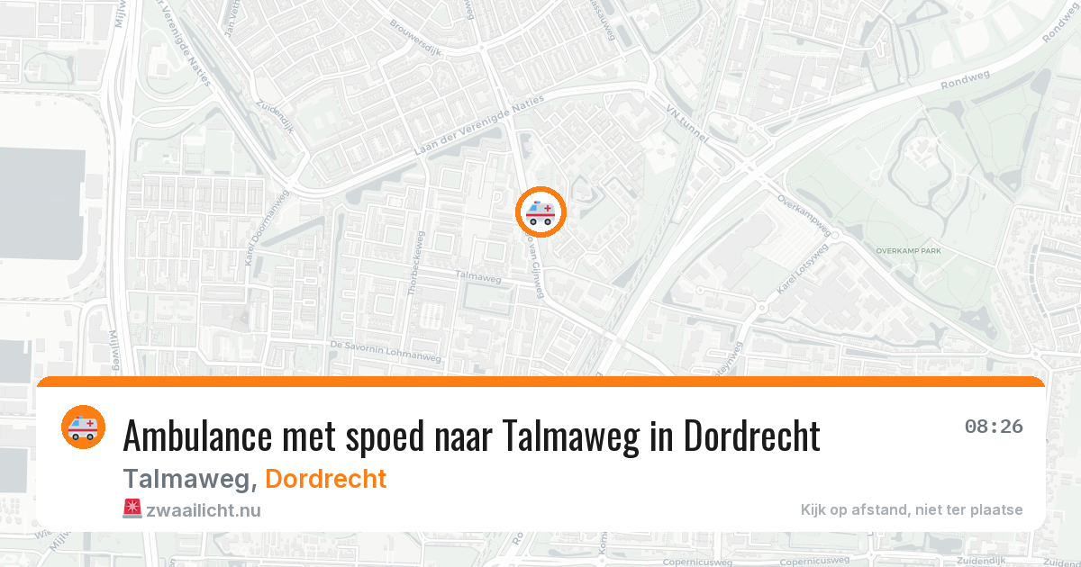 Ambulance met spoed naar Talmaweg in Dordrecht — 24 mrt 2026