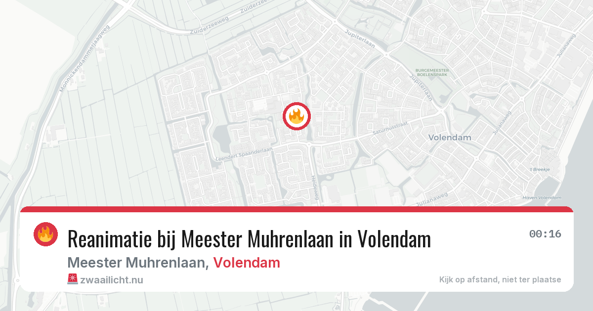 Reanimatie bij Meester Muhrenlaan in Volendam — 23 mei 2026