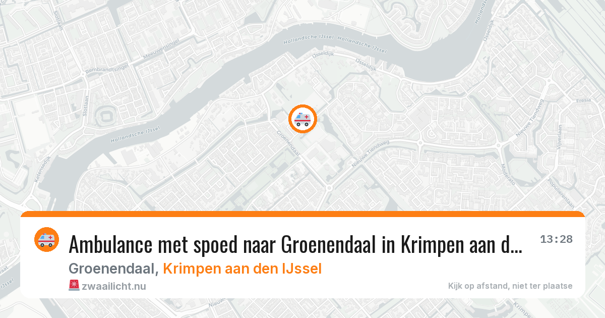 Ambulance met spoed naar Groenendaal in Krimpen aan den IJssel — 21 apr 2026