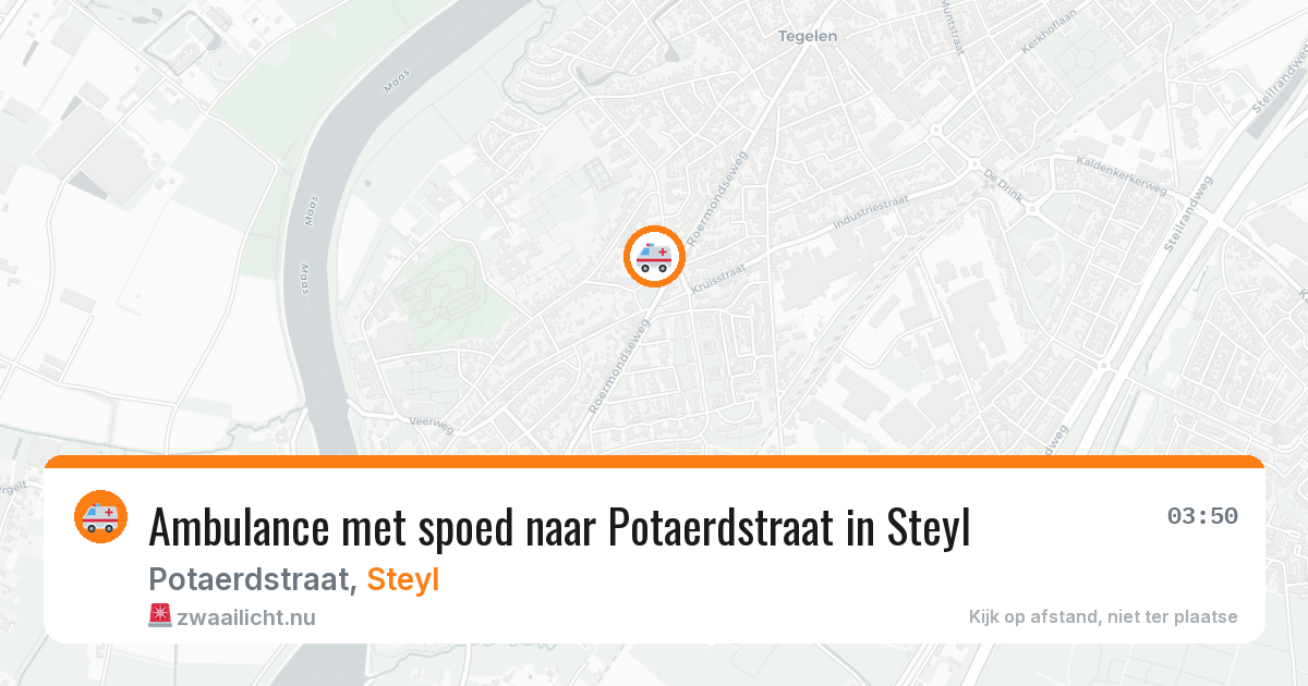 Ambulance met spoed naar Potaerdstraat in Steyl — 17 jul 2026