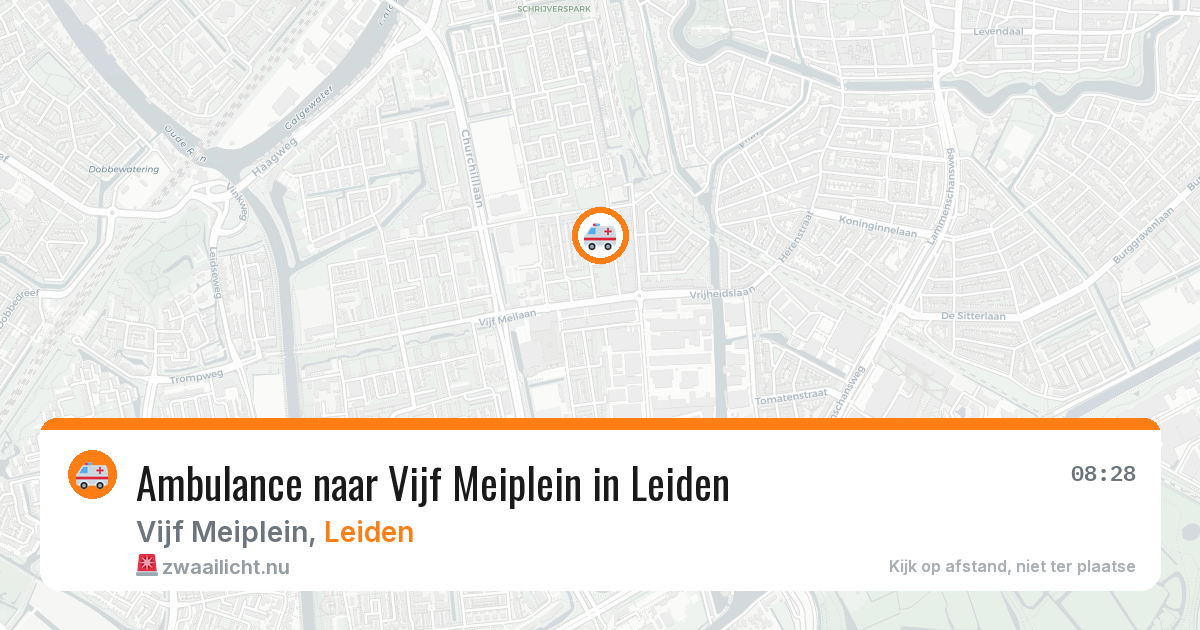 Ambulance naar Vijf Meiplein in Leiden — 24 mrt 2026