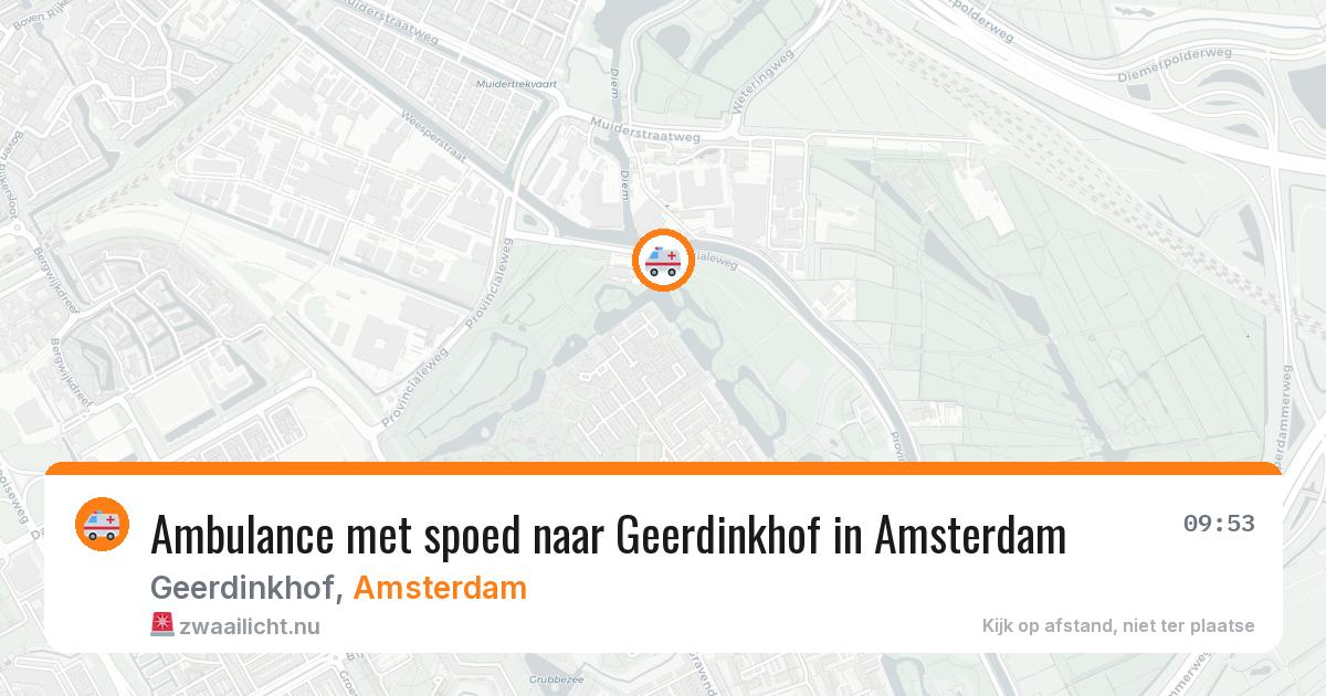 Ambulance met spoed naar Geerdinkhof in Amsterdam — 18 jul 2026