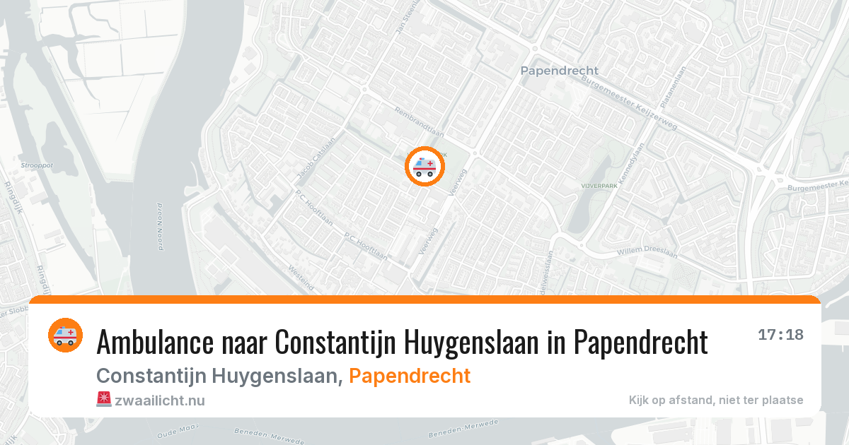 Ambulance naar Constantijn Huygenslaan in Papendrecht — 19 jul 2026
