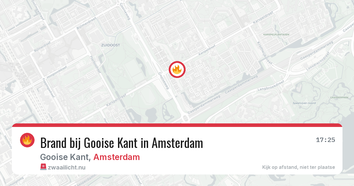 Brand bij Gooise Kant in Amsterdam — 23 jul 2026