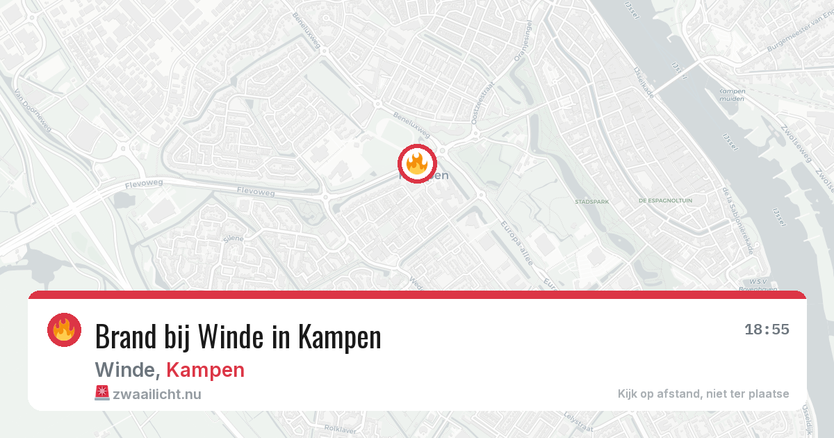 Brand bij Winde in Kampen — 26 jun 2026