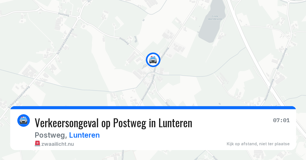 Verkeersongeval op Postweg in Lunteren — 11 feb 2026