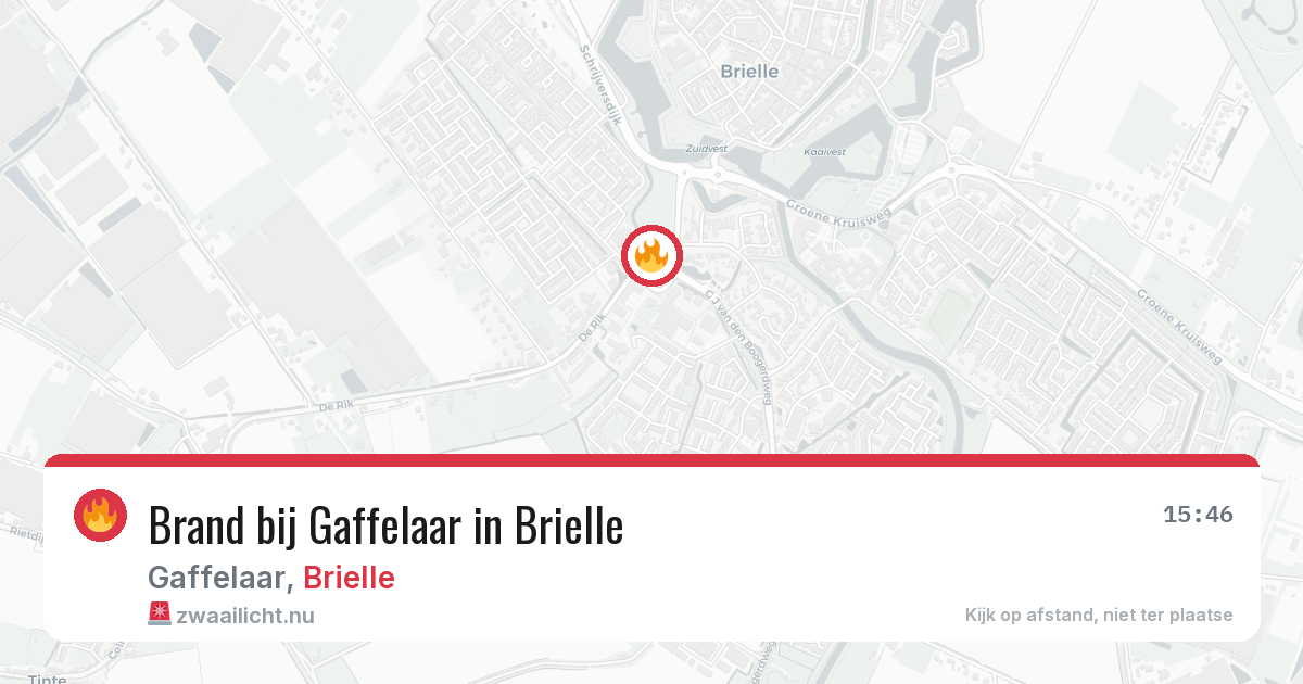 Brand bij Gaffelaar in Brielle — 11 mrt 2026