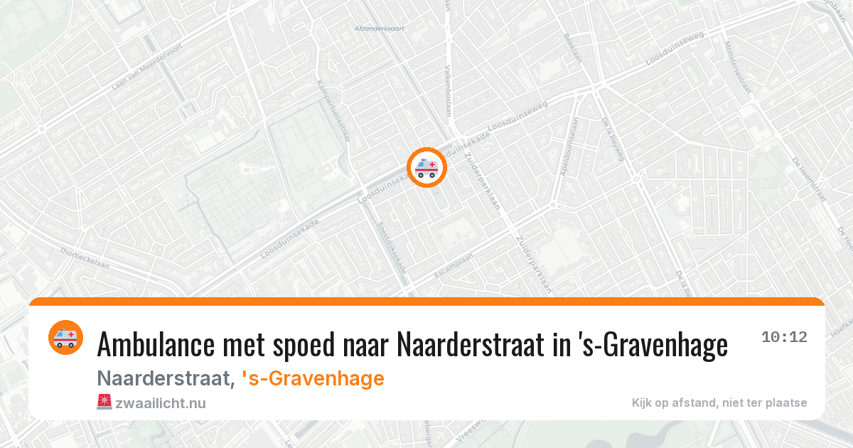Ambulance met spoed naar Naarderstraat in 's-Gravenhage — 27 apr 2026