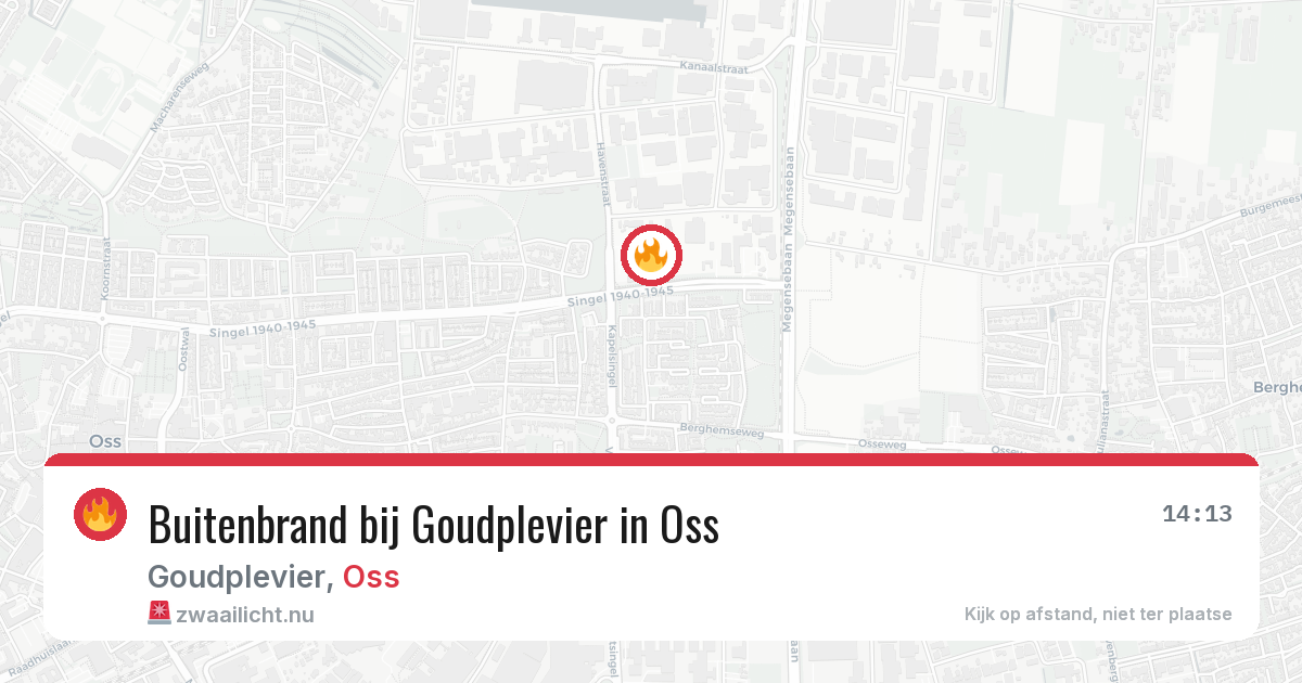 Buitenbrand bij Goudplevier in Oss — 9 jul 2026