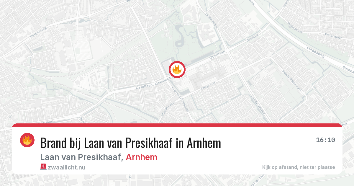 Brand bij Laan van Presikhaaf in Arnhem — 11 jul 2026