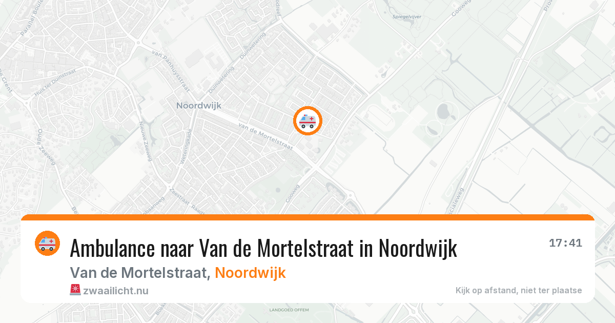 Ambulance naar Van de Mortelstraat in Noordwijk — 13 jul 2026