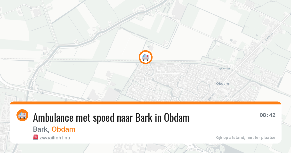 Ambulance met spoed naar Bark in Obdam — 19 jan 2026