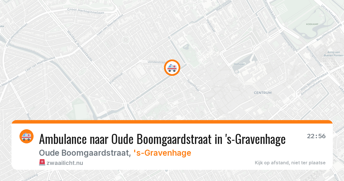 Ambulance naar Oude Boomgaardstraat in 's-Gravenhage — 18 mrt 2026