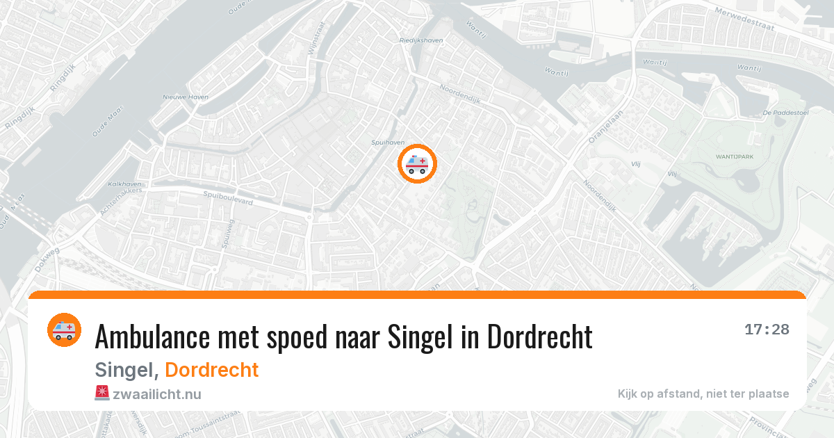 Ambulance met spoed naar Singel in Dordrecht — 21 mrt 2026
