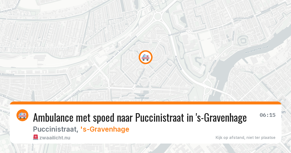 Ambulance met spoed naar Puccinistraat in 's-Gravenhage — 18 mrt 2026
