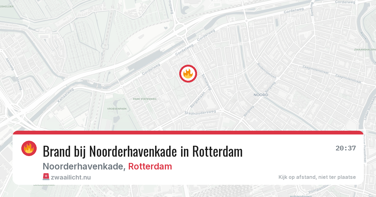 Brand bij Noorderhavenkade in Rotterdam — 13 jul 2026