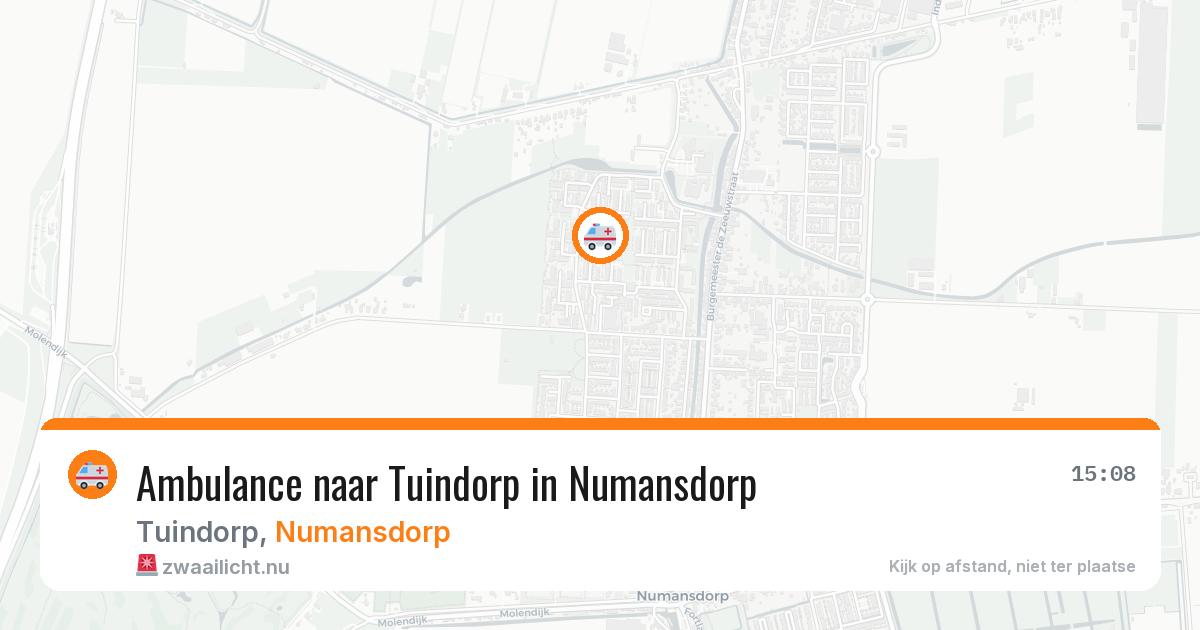 Ambulance naar Tuindorp in Numansdorp — 16 jul 2026