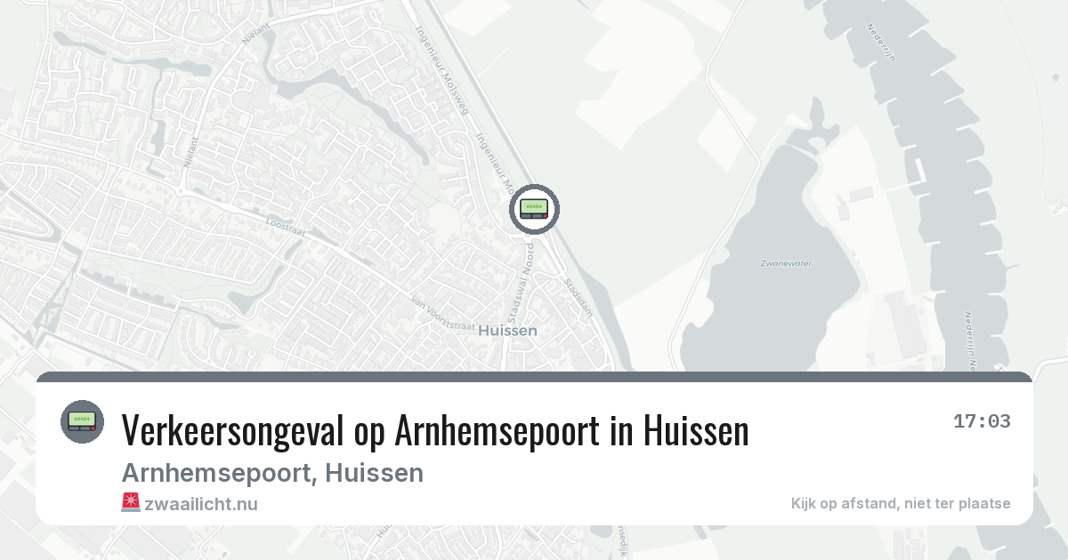 Verkeersongeval op Arnhemsepoort in Huissen — 20 jul 2026