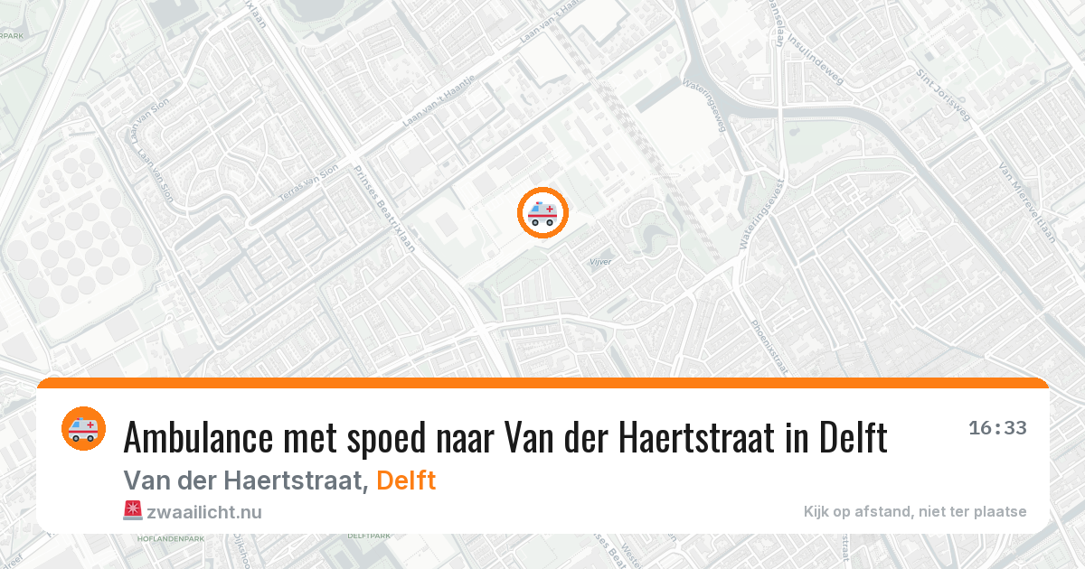 Ambulance met spoed naar Van der Haertstraat in Delft — 22 mrt 2026
