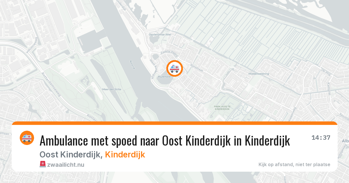 Ambulance met spoed naar Oost Kinderdijk in Kinderdijk — 10 jul 2026