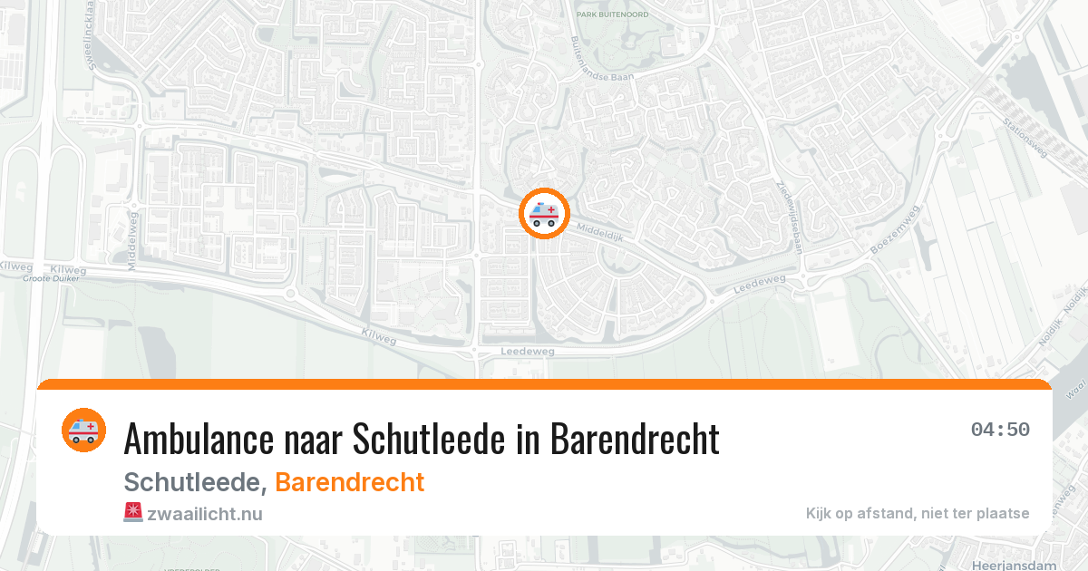 Ambulance naar Schutleede in Barendrecht — 1 jun 2026