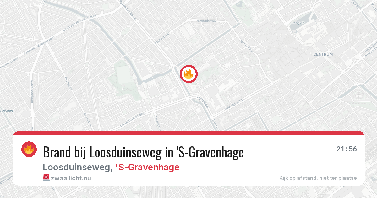 Brand bij Loosduinseweg in 'S-Gravenhage — 18 mei 2026