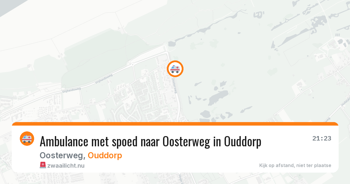 Ambulance met spoed naar Oosterweg in Ouddorp — 26 jul 2026