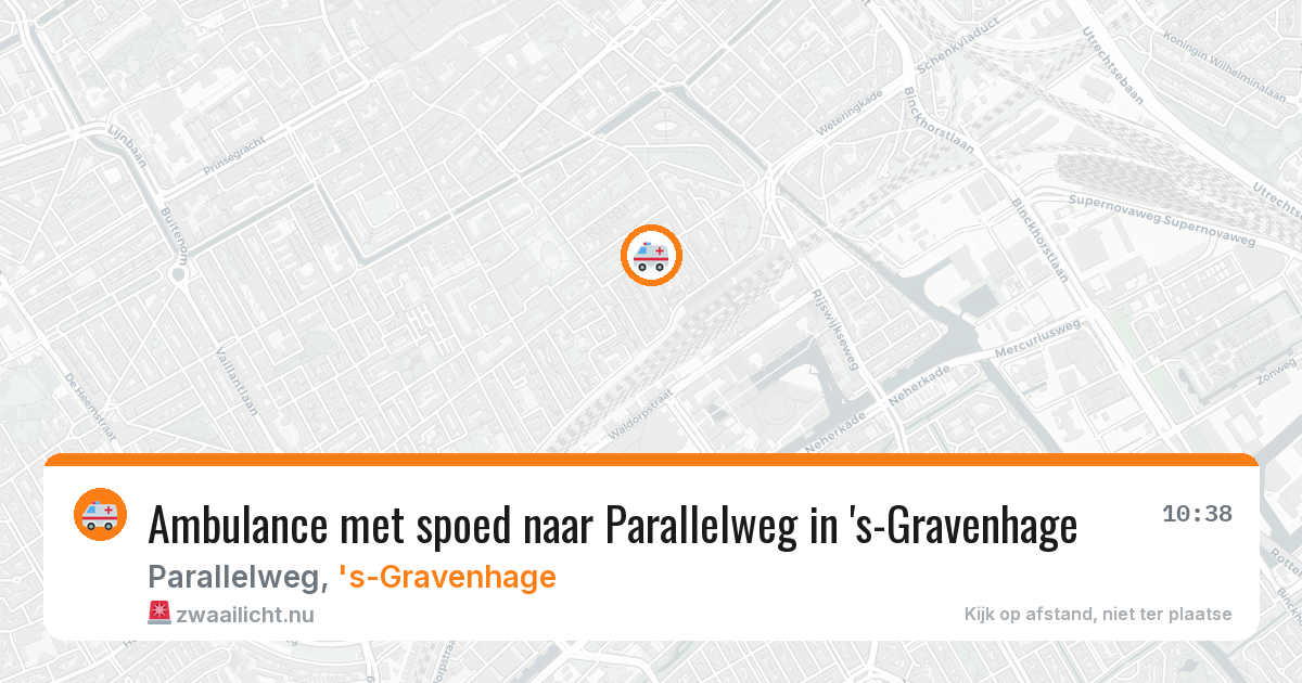 Ambulance met spoed naar Parallelweg in 's-Gravenhage — 15 mei 2026