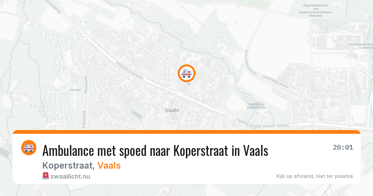 Ambulance met spoed naar Koperstraat in Vaals — 23 jan 2026