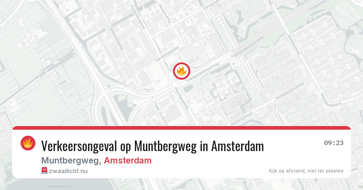 Verkeersongeval op Muntbergweg in Amsterdam — 12 mei 2026