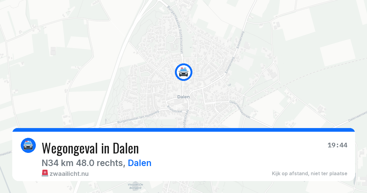 Wegongeval in Dalen — 25 mrt 2026